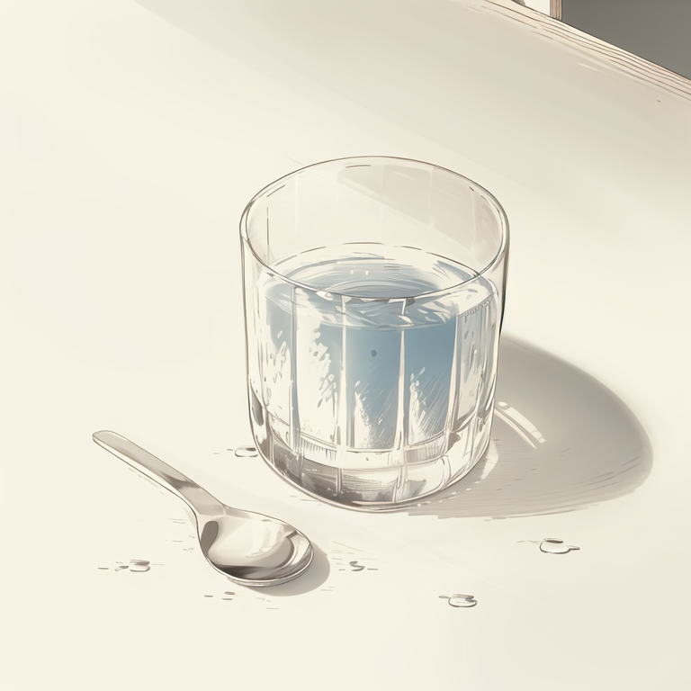 (masterpiece, best quality:1.1), (sketch:1.1), paper, no humans, a cold glass of water, cup, shadow, table, droplets, cond...